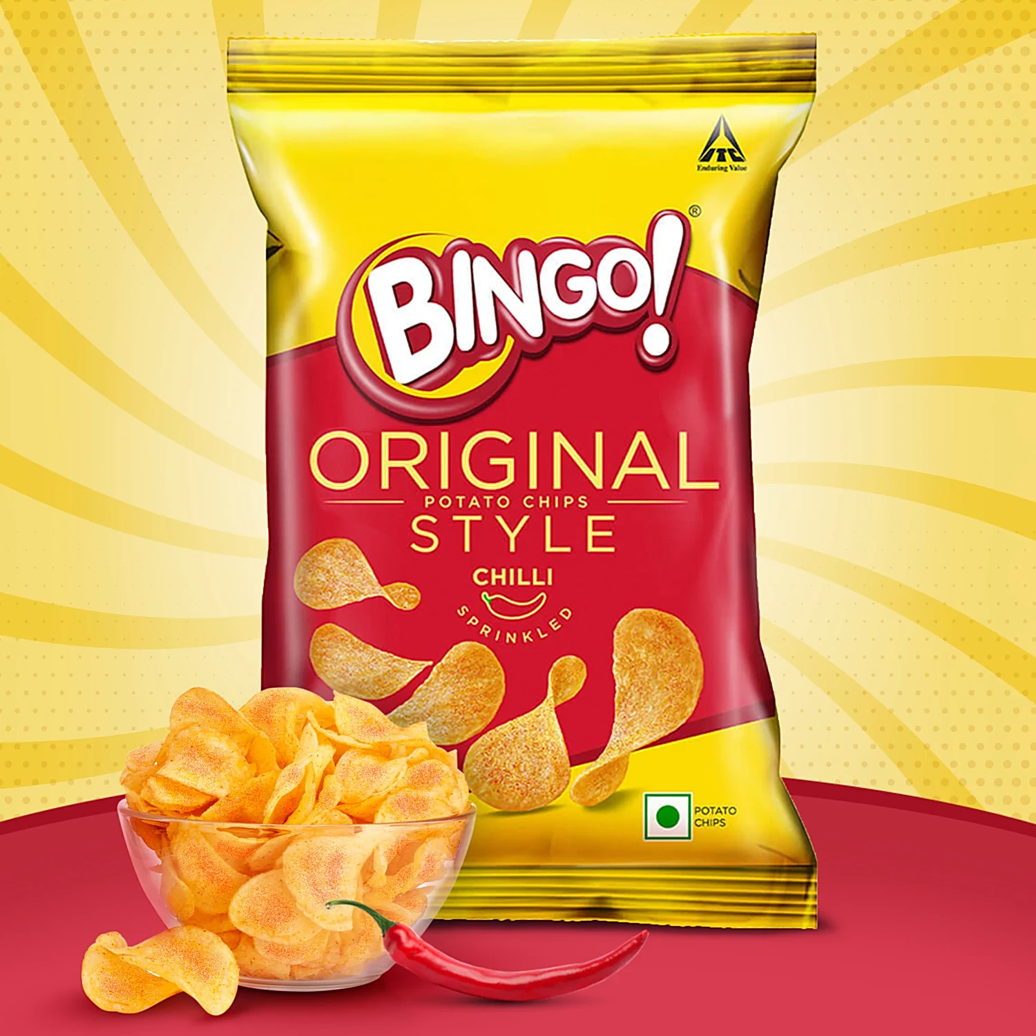 Bingo Chilli Sprinkled Potato Chips 21g - Image 2