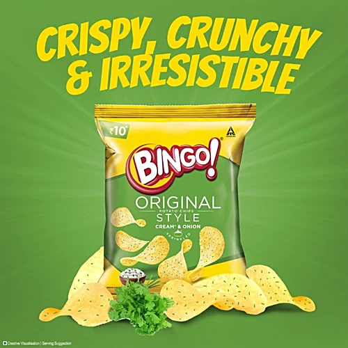 Bingo Cream & Onion Potato Chips 21g - Image 3