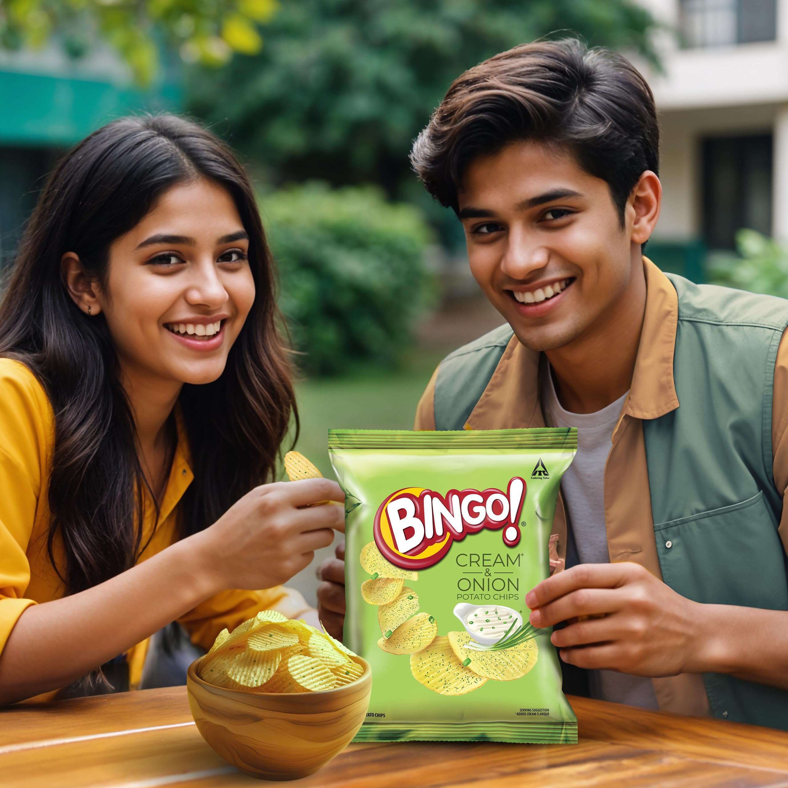 Bingo Cream & Onion Potato Chips 10.5g - Image 4
