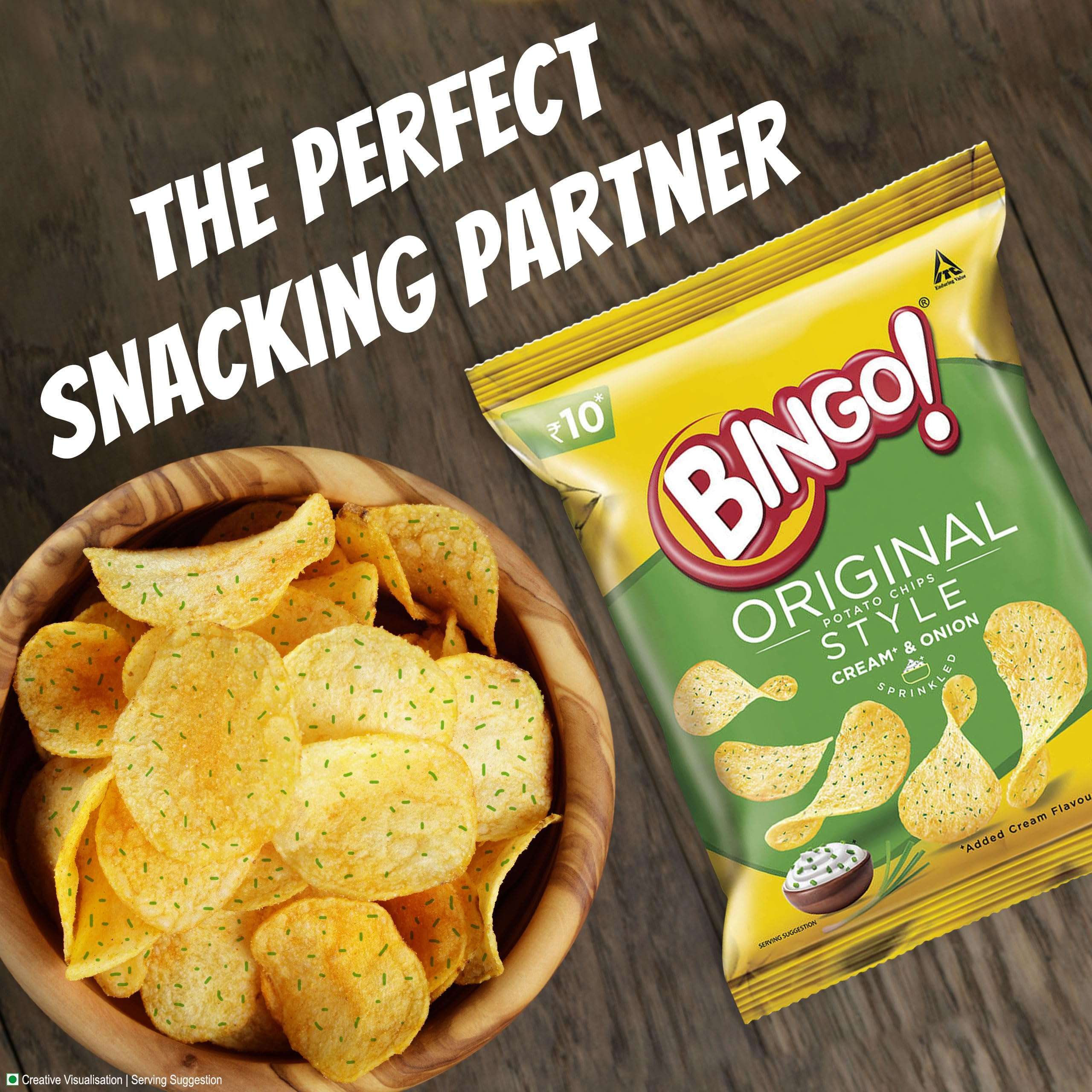 Bingo Cream & Onion Potato Chips 21g - Image 4