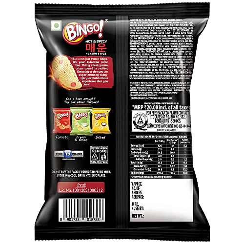 Bingo HOT & SPICY Korean style Potato Chips 21g - Image 3