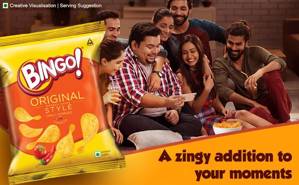 Bingo TOMATO Chilli Charged Potato Chips 21g - Image 3