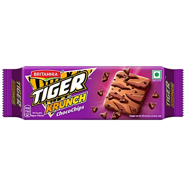 Britannia Tiger Krunch Choco Chips Biscuit 63g