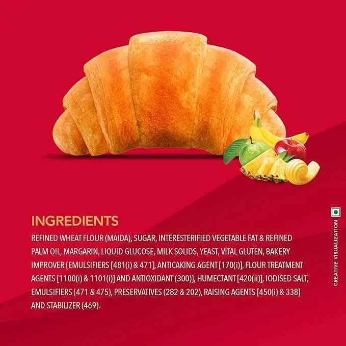 Britannia Treat Croissant MIXED FRUIT Creme Cake 45g - Image 2