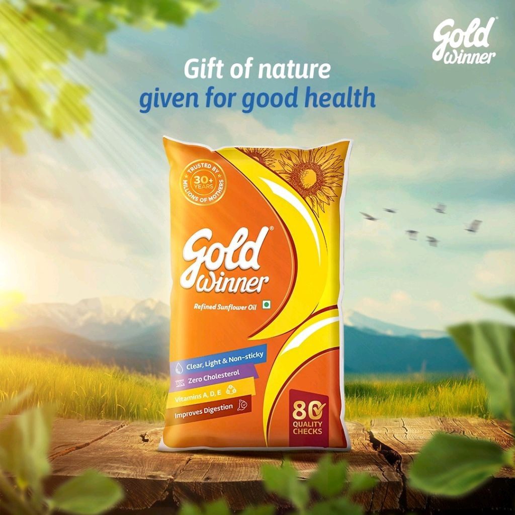 Gold Winner Sunflower Oil 1Ltr - Image 2