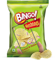 Bingo Hashtags Cream & Onion Potato Chips 22.5g