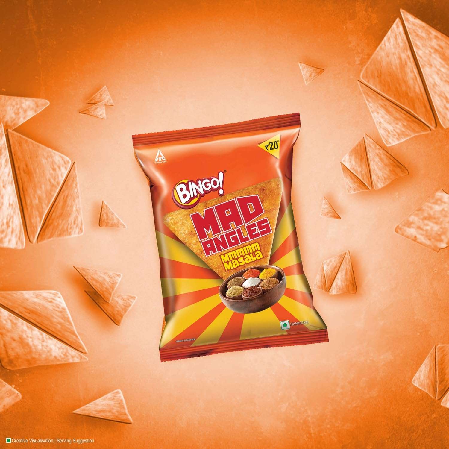 Bingo Mad Angles MMMMM MASALA Chips 15g - Image 2
