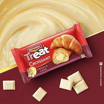 Britannia Treat Croissant VANILLA Creme Cake 45g - Image 4
