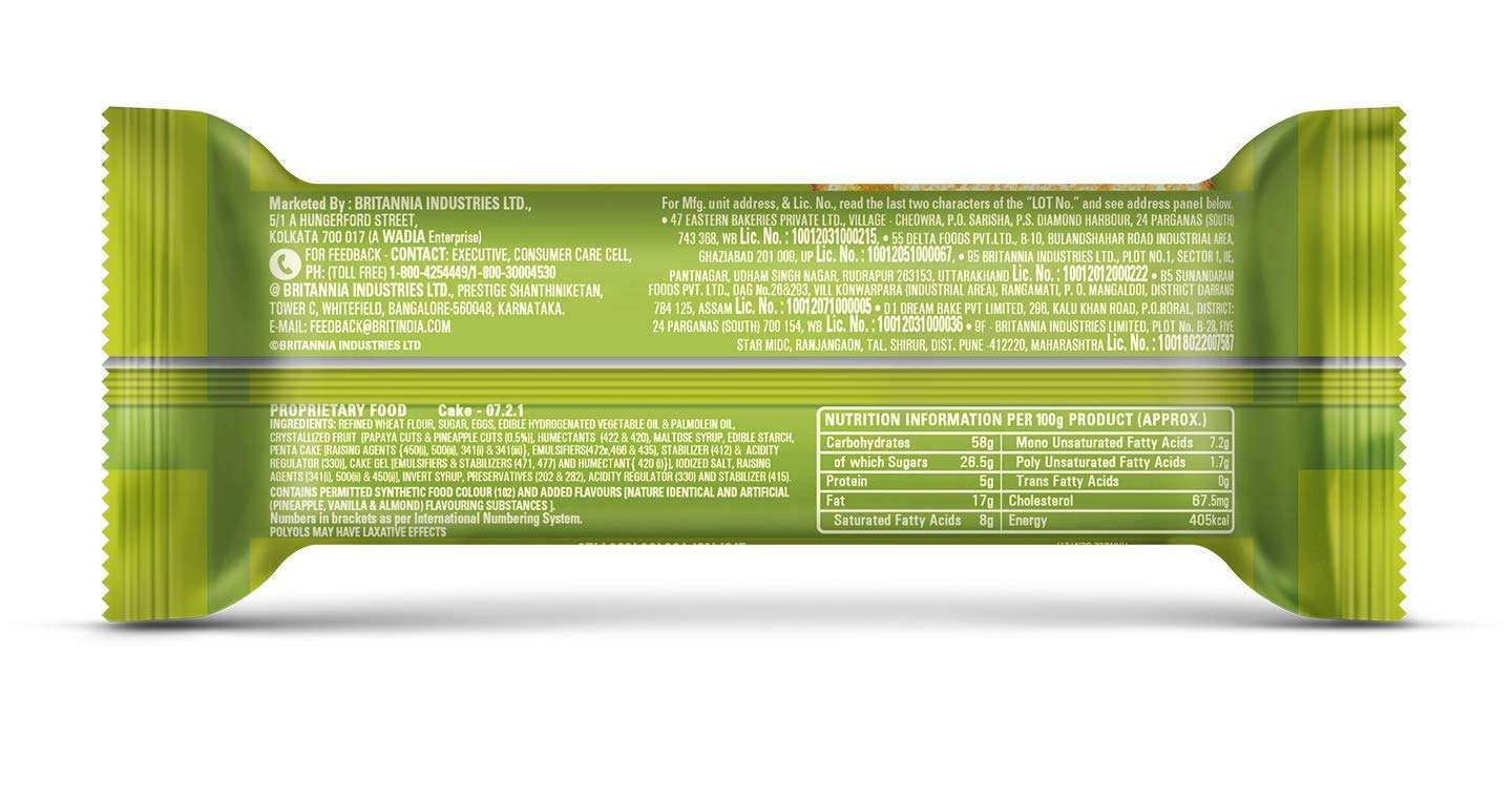 Britannia Gobbles PINEAPPLE Cake 50g - Image 4