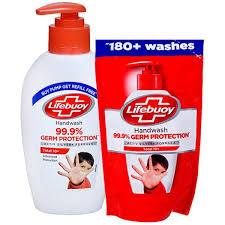 Lifebuoy Total 10 Germ Protection Hand Wash 190ml Jar+185ml Pouch FREE