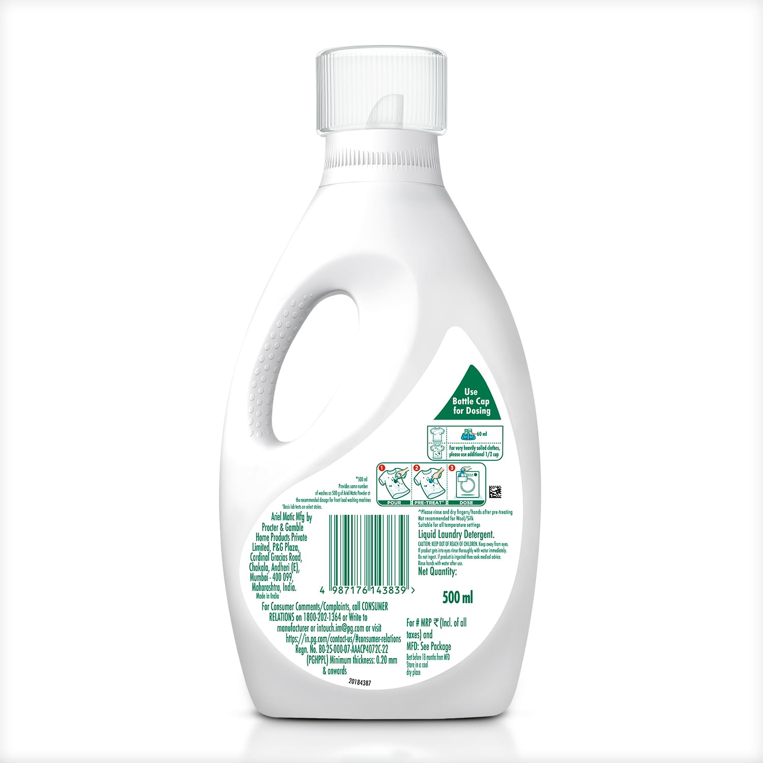 Ariel Matic Liquid FRONT LOAD 500ml - Image 2