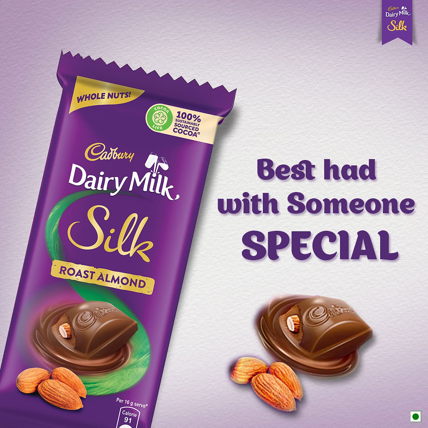 Cadbury Dairy Milk Silk Roasted Almond 143g - Image 4