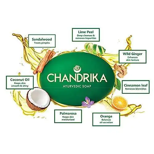 Chandrika Ayurvedic Soap 75g Buy 3 get 1 Free - Image 2
