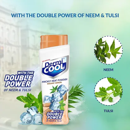 Dermi Cool Prickly Heat Powder Radiant Sandal 150g+50g Free - Image 3