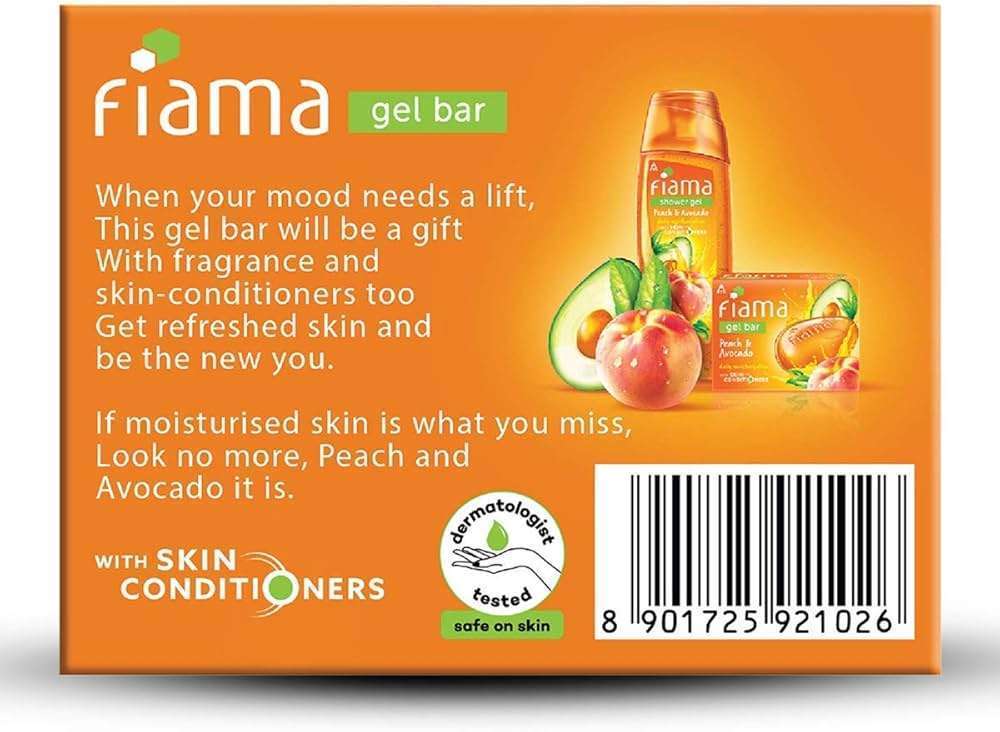 Fiama Gel Bar Peach & Avocado 75g - Image 3