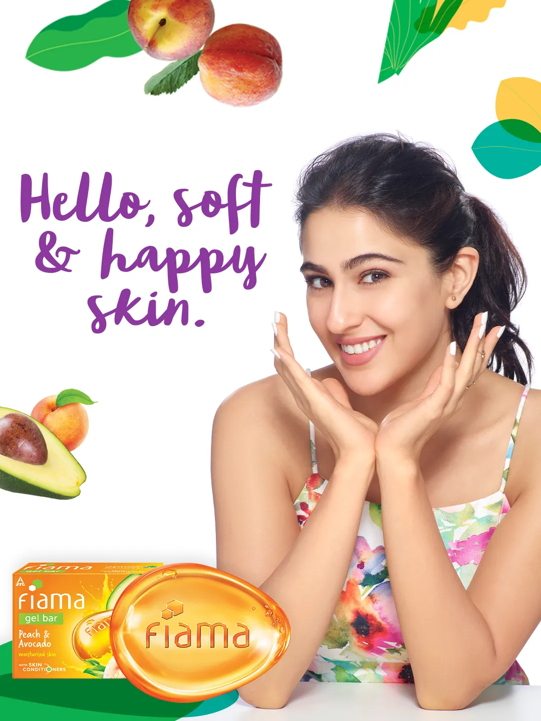 Fiama Gel Bar Peach & Avocado 75g - Image 5