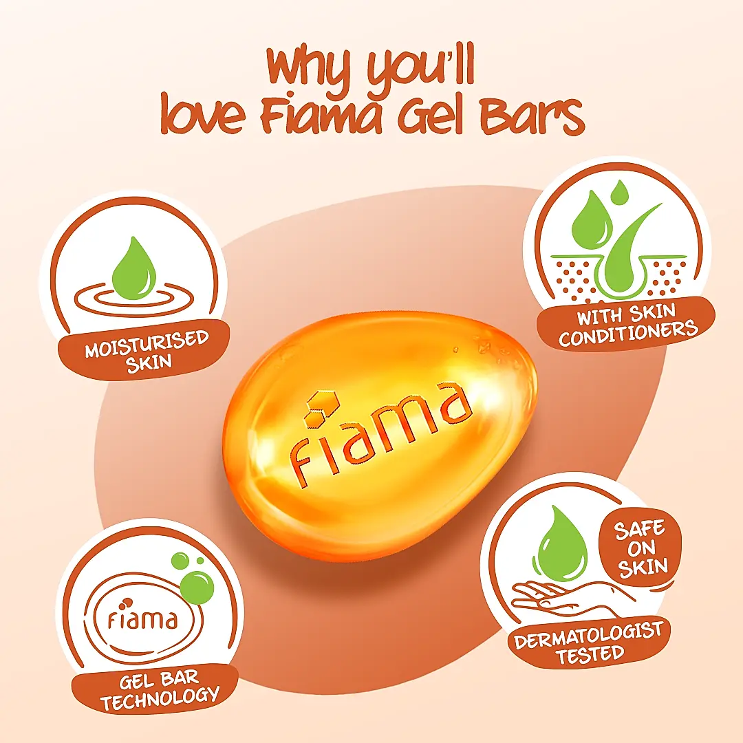 Fiama Gel Bar Peach & Avocado 75g - Image 2