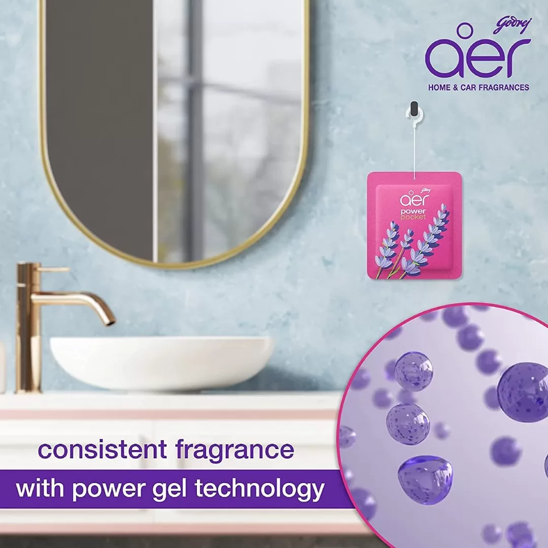 Godrej Aer Power Pocket LAVENDER BLOOM 10g - Image 4