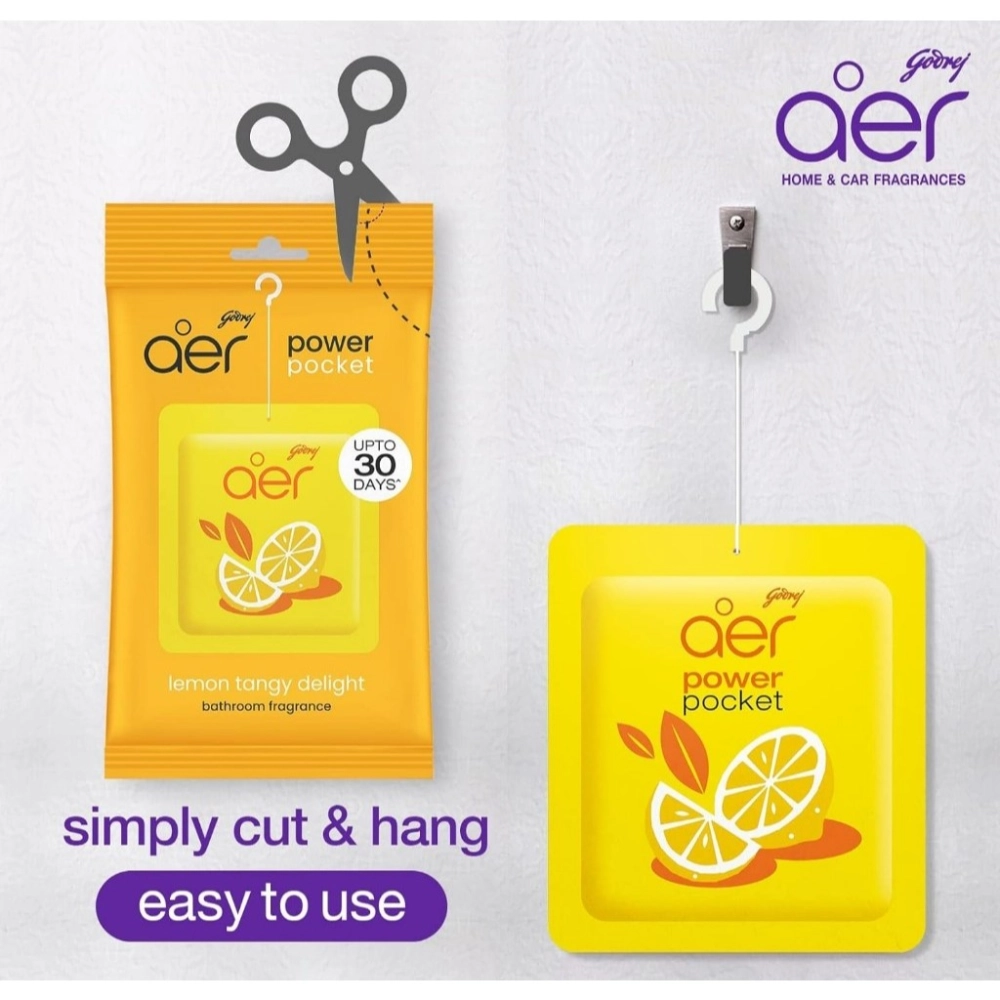 Godrej Aer Power Pocket LEMON TANGY DELIGHT 10g - Image 4