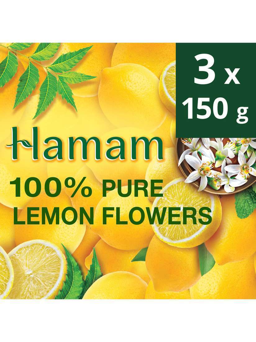 Hamam 100% Pure Lemon Flowers Soap 3x150g - Image 3