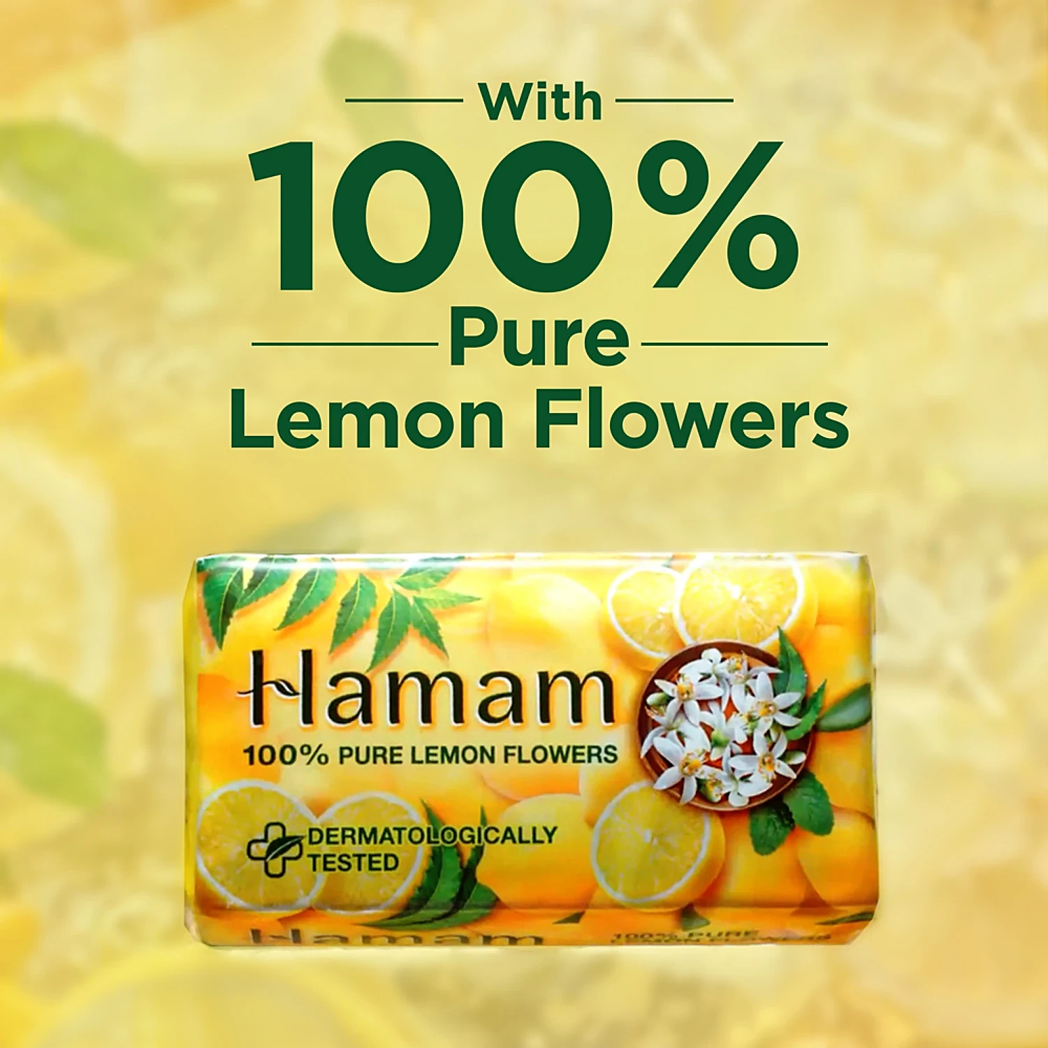 Hamam 100% Pure LEMON Flowers Soap 100g - Image 4