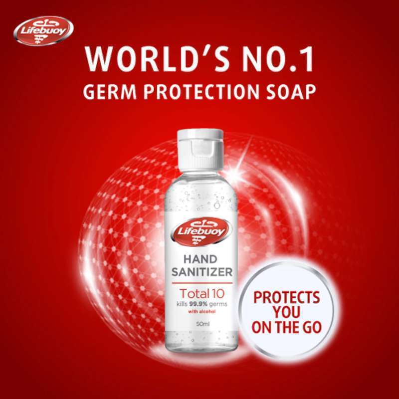 Lifebuoy Total Germs Kills Hand Sanitizer 50ml - Image 2
