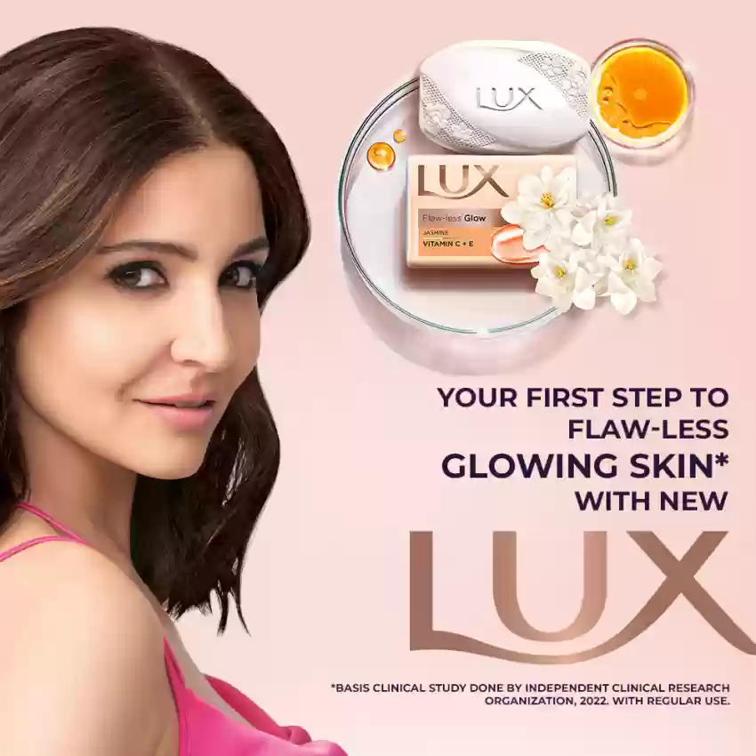 Lux Flaw-less Glow Jasmine Vit E Bathing Soap 150g - Image 2