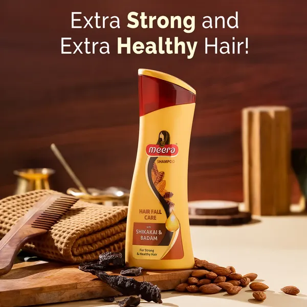 Meera Hair Fall Care Shikakai & Badam Shampoo 180ml - Image 4