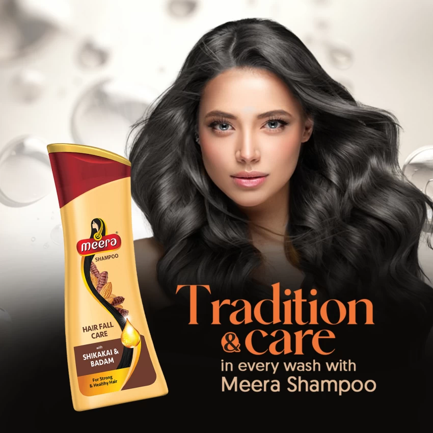 Meera Hair Fall Care Shikakai & Badam Shampoo 180ml - Image 5