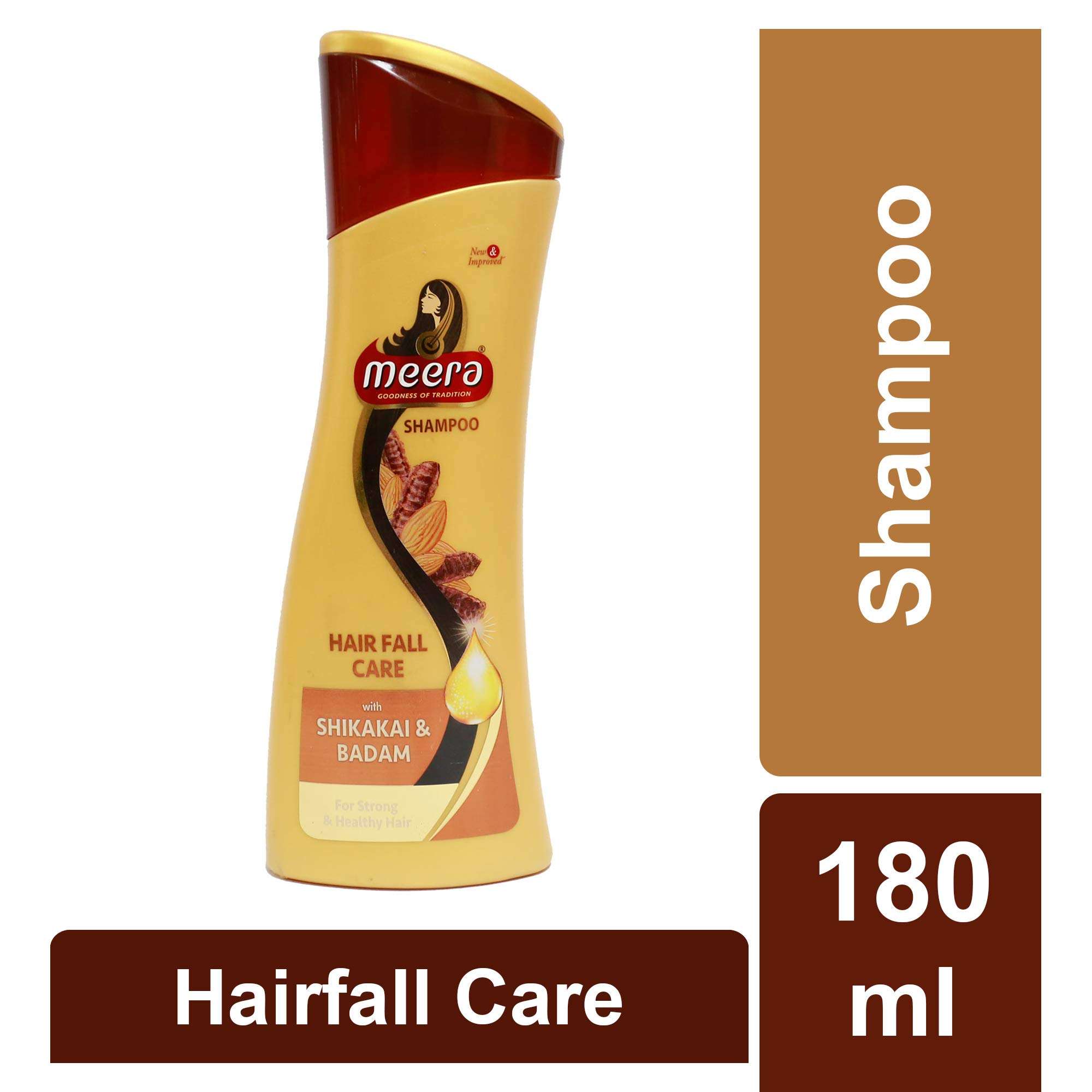 Meera Hair Fall Care Shikakai & Badam Shampoo 180ml - Image 3