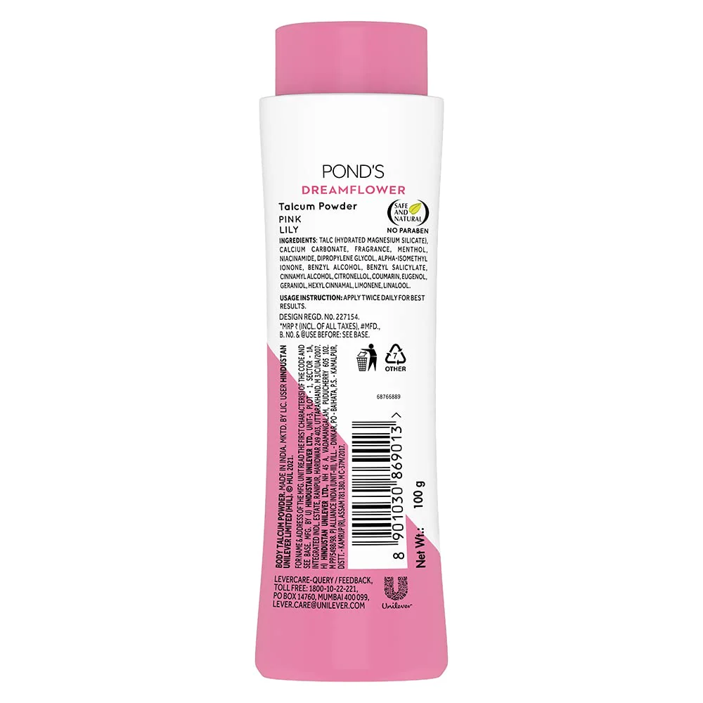 Pond's Dream Flower Fragrant Talcum Power 100g - Image 3