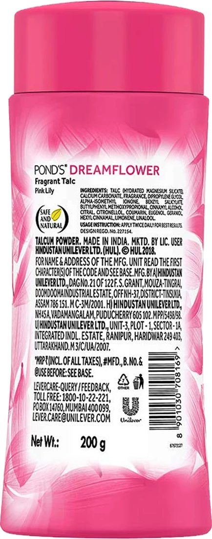 Pond's Dream Flower Fragrant Talcum Power 200g - Image 2