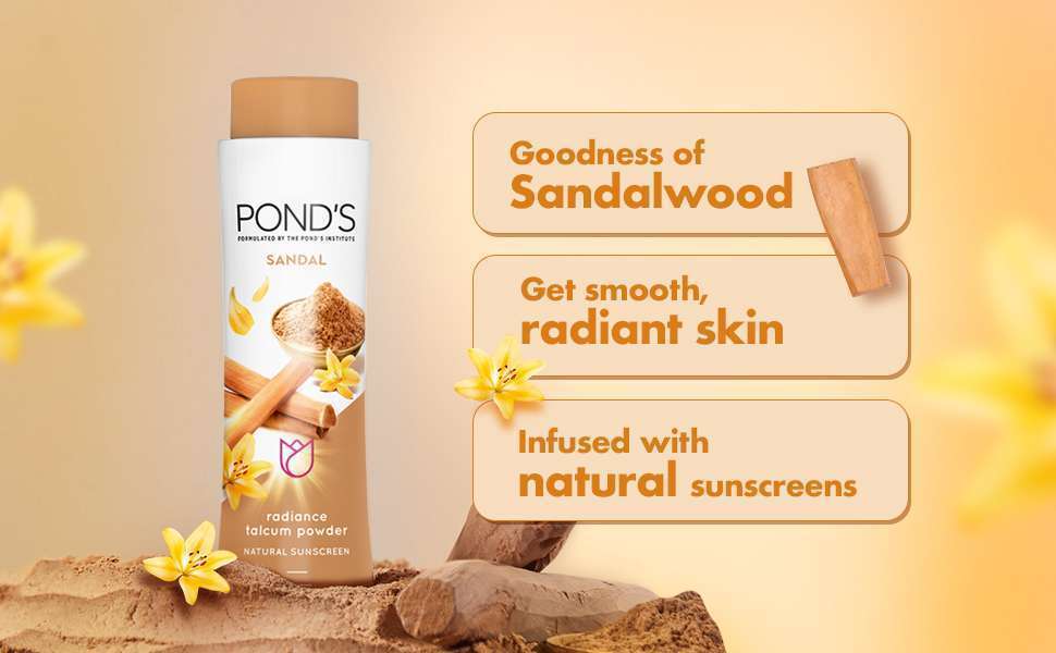 Pond's Sandal Radiance Talcum Powder 50g - Image 5