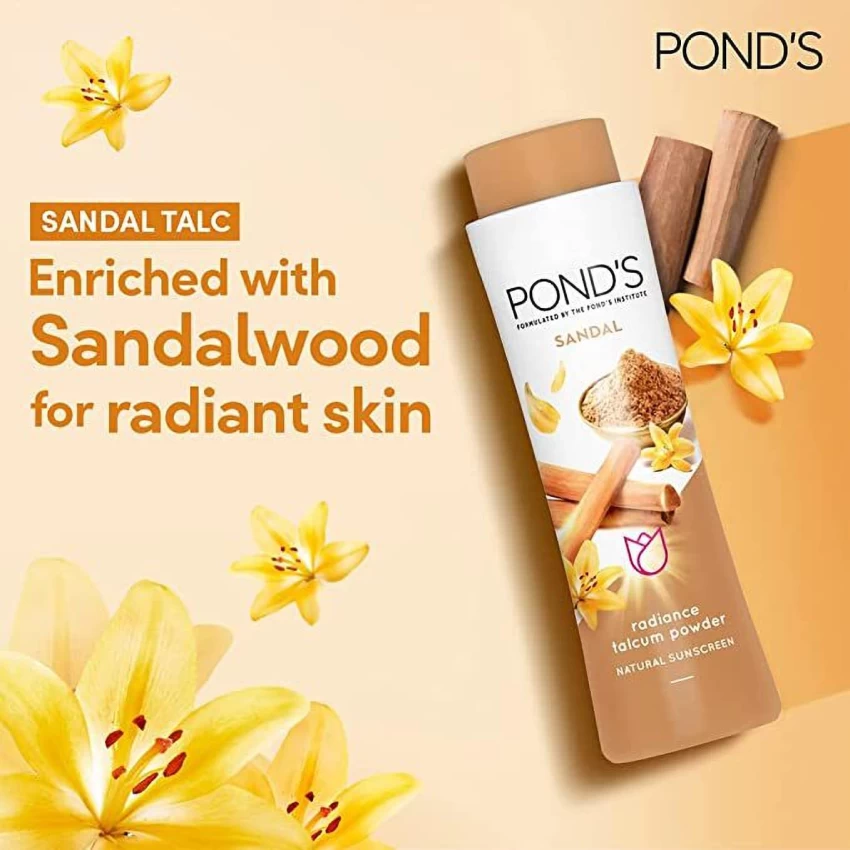 Pond's Sandal Radiance Talcum Powder 50g - Image 4