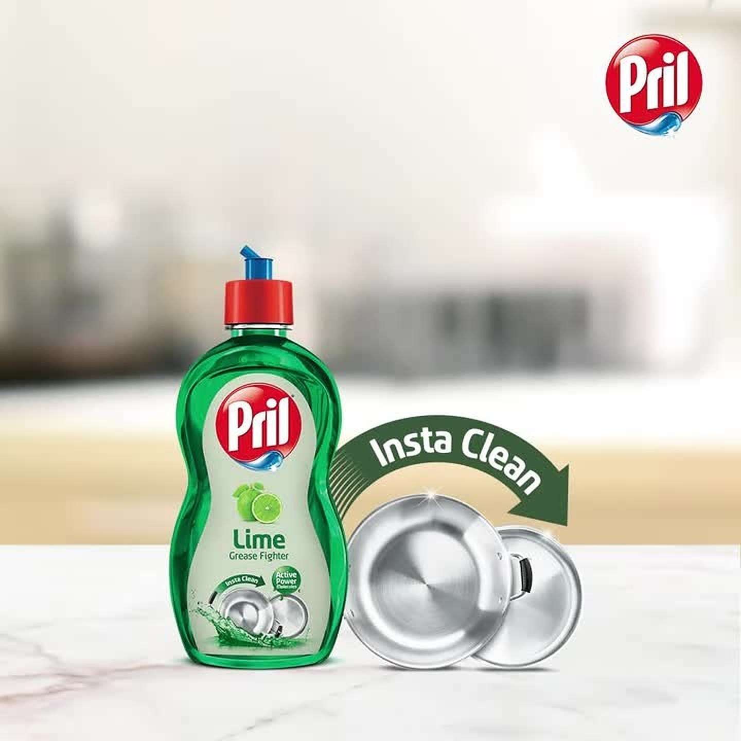 Pril Lime Dishwash Liquid 225ml - Image 2