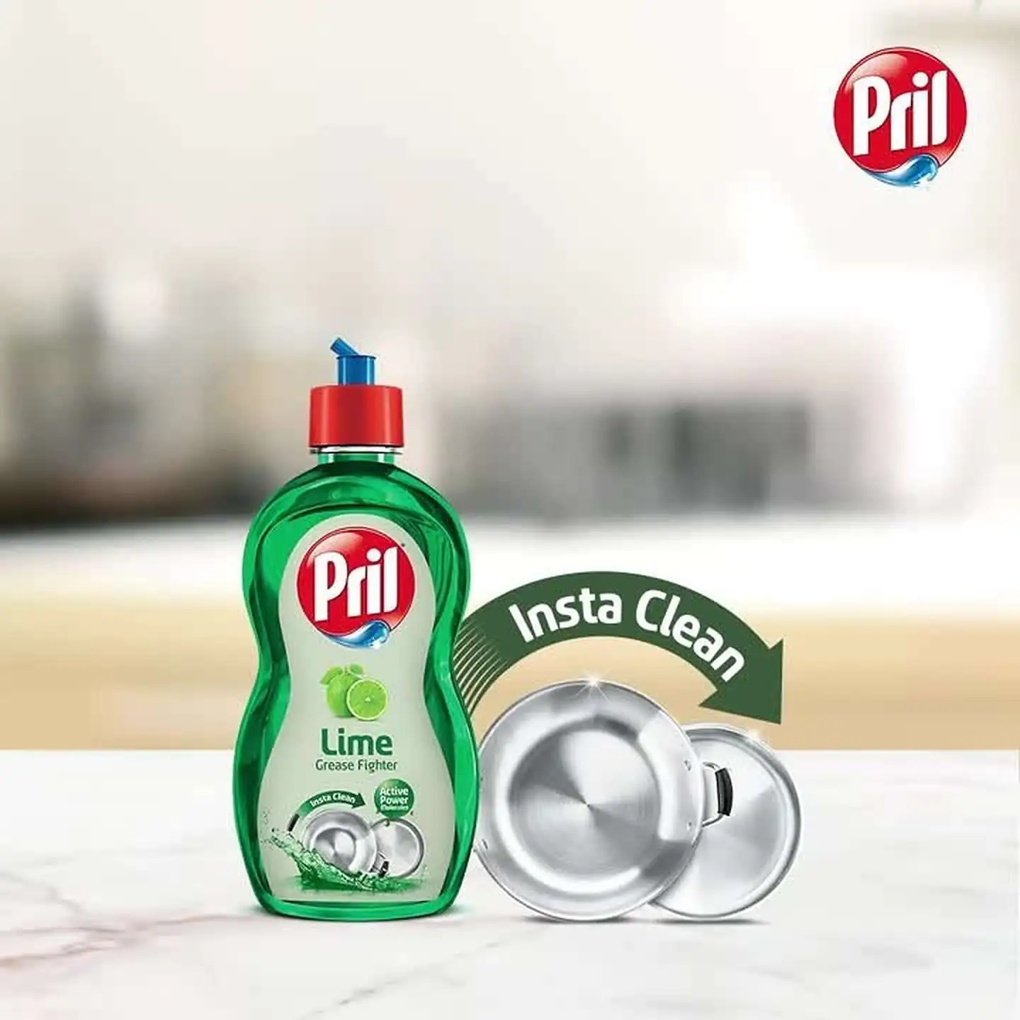 Pril Lime Dishwash Liquid 225ml - Image 2