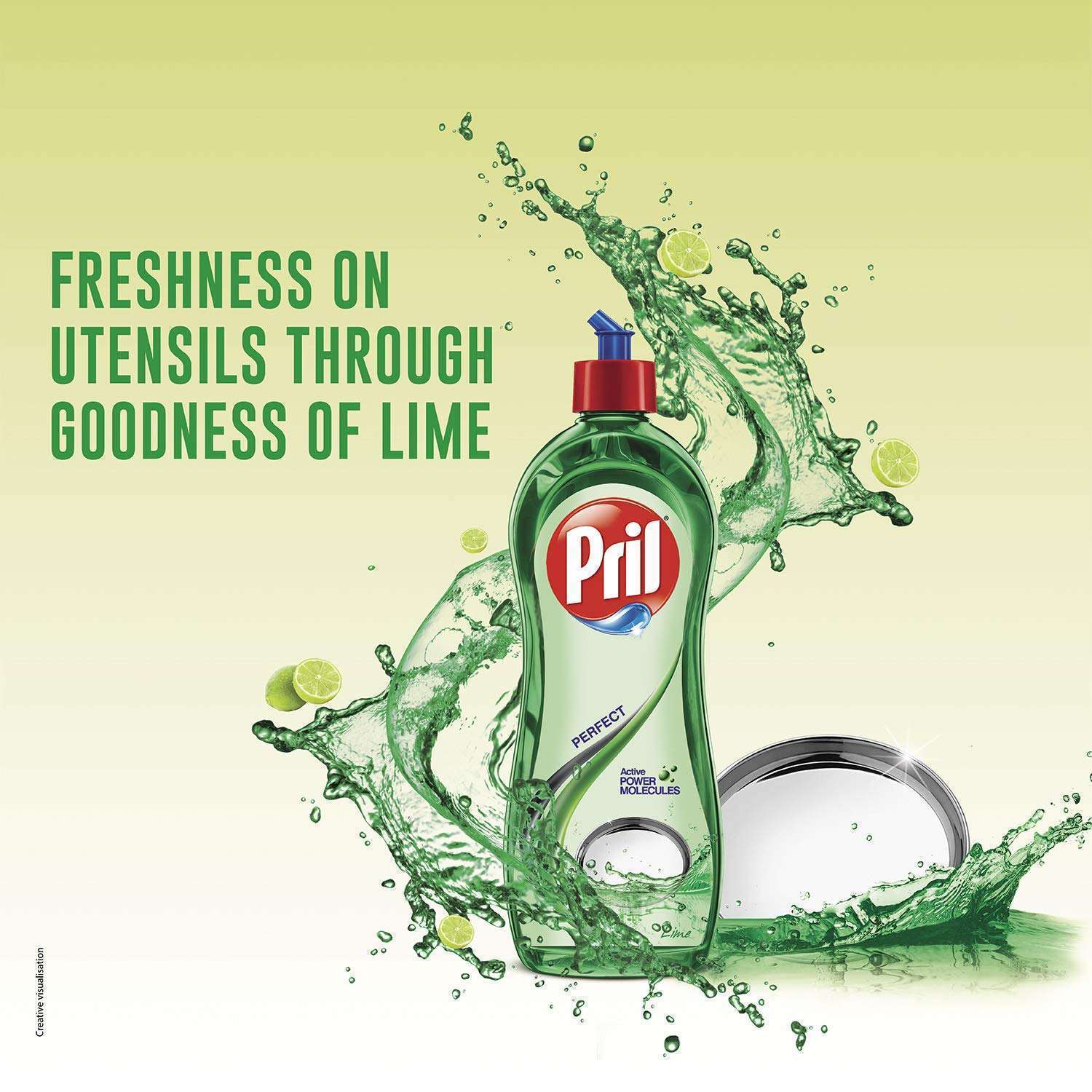 Pril Lime Dishwash Liquid 225ml - Image 3