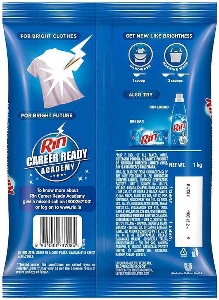Rin Normal Washing Powder 1kg - Image 2