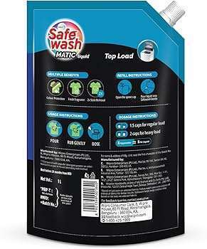Safe Wash Matic Liquid TOP LOAD 1Ltr Pouch - Image 2