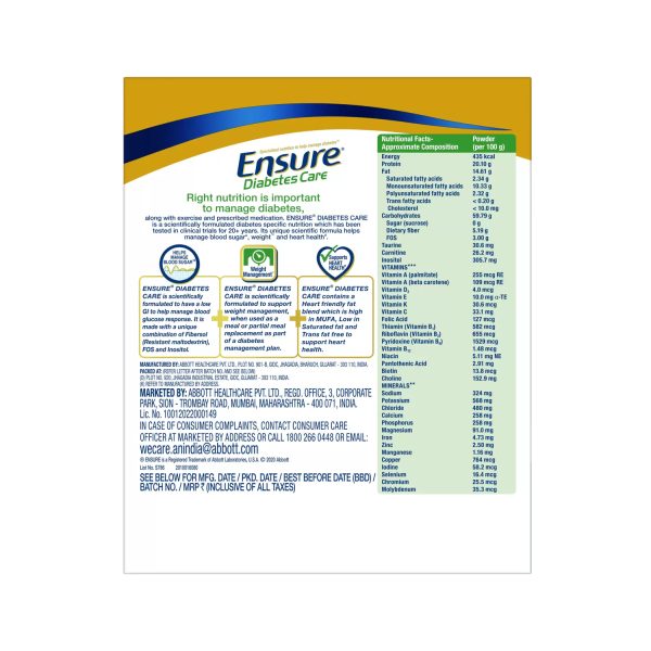Ensure Diabetes Care VANILLA DELIGHT 200g Refill Pack - Image 2