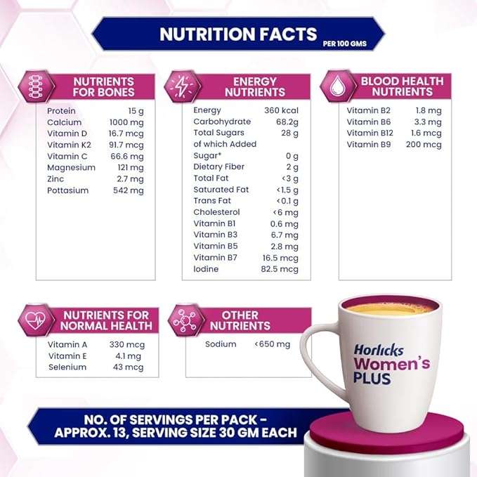 Horlicks Women's Plus CARAMEL 400g Jar - Image 2