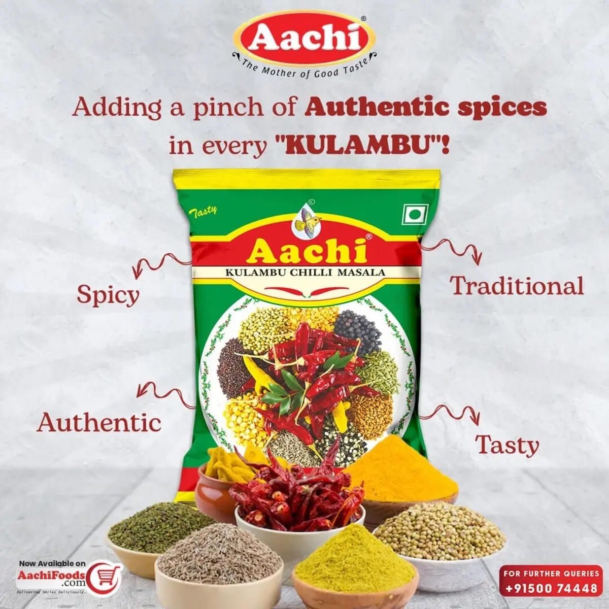 Aachi Kulambu Chilli Powder 100g - Image 2