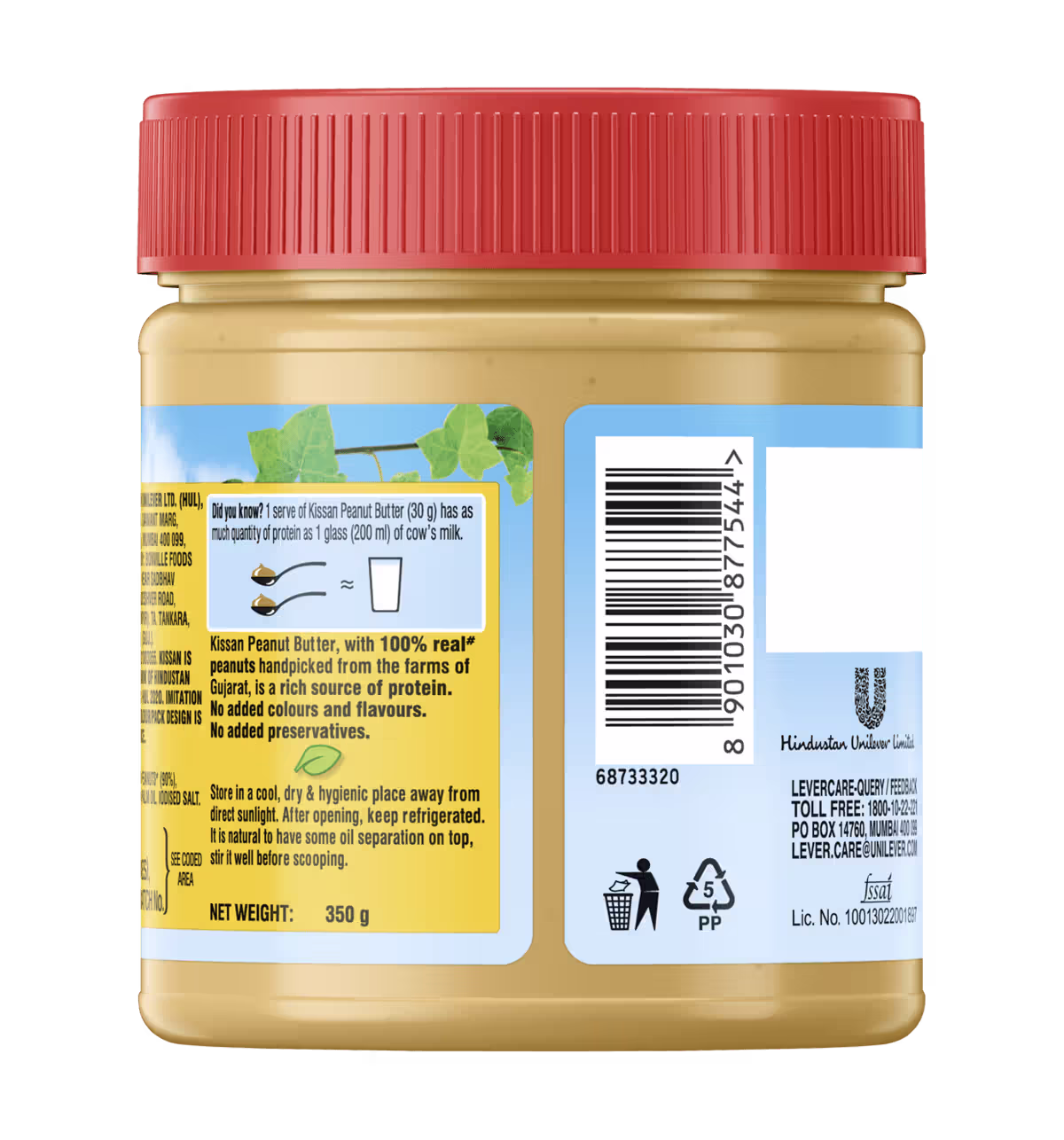 Kissan Peanut Butter Creamy 350g - Image 2
