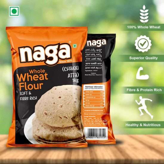 Naga Wheat Chakki Atta 500g - Image 3