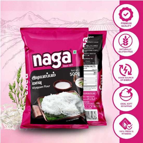 Naga Idiyappam/Kozhukattai Flour 500g - Image 3