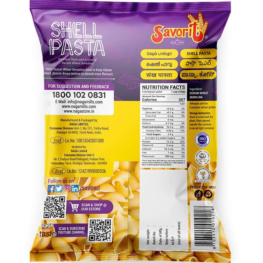 Savorit Shell Pasta 500g - Image 2