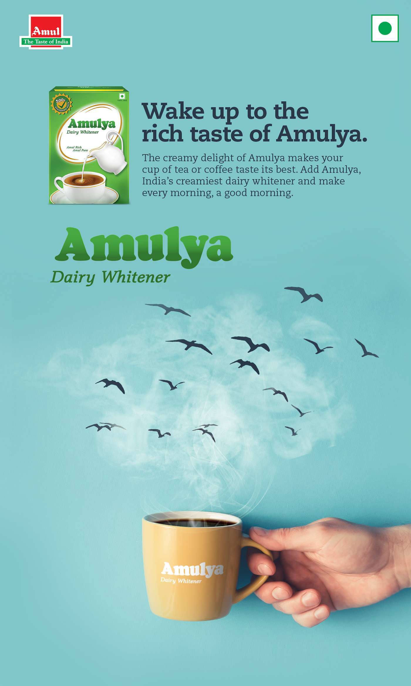 Amulya Dairy Whitener Milk Powder 500g - Image 2