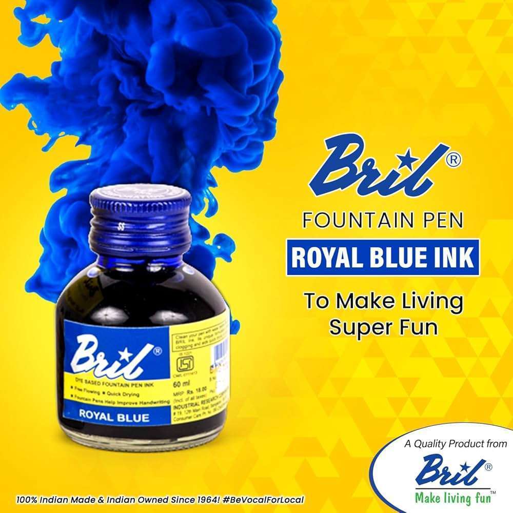Bril Royal Blue Ink Bottle 60ml - Image 2