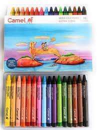 Camel Wax Crayons Extra Long 16 Shades