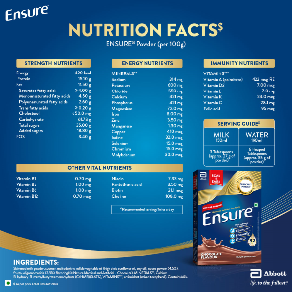 Ensure Chocolate Flavour 200g - Image 4